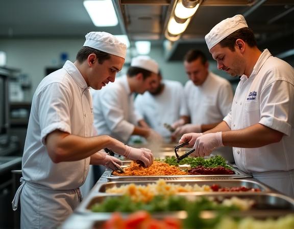 Burger & Spoon kitchen team preparing Southern comfort food in Atlanta
