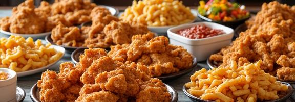 Family meal bundle with fried chicken and multiple sides